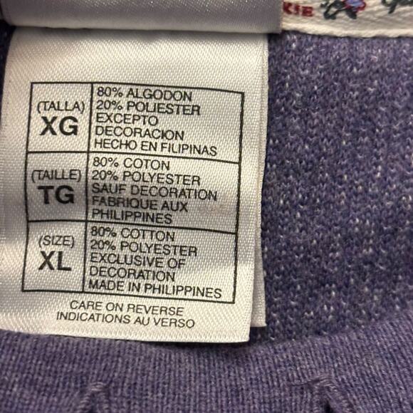 Disney Store NWT Tinkerbell Pixie Dust Embroidered Pullover Sweatshirt Size XL - Picture 6 of 6